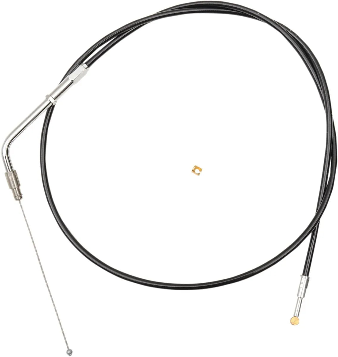 La Choppers Black Vinyl Braided Throttle Cable for Handlebars