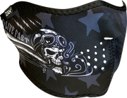 Zan Headgear Neoprene Half Mask Skull Live