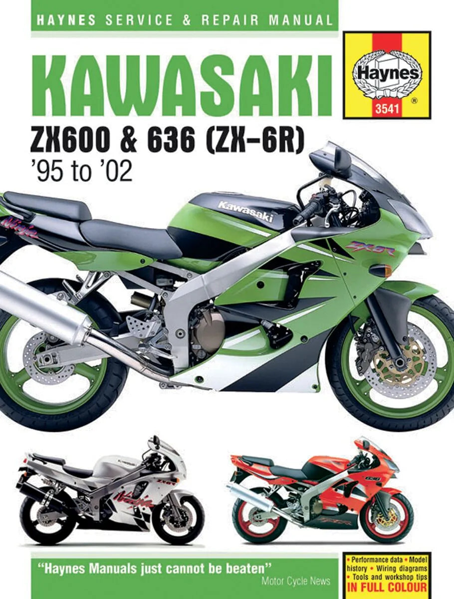 Haynes Repair Manual for Kawasaki Ninja ZX-6R 600 1995-2002