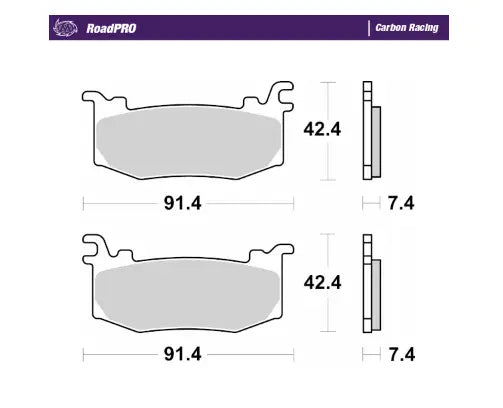 Moto-master Roadpro Carbon Racing Brake Pads - Front