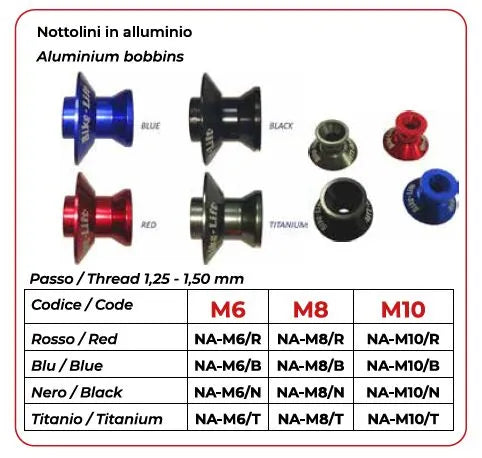 Bike Lift Aluminum Swingarm Spools - Titanium