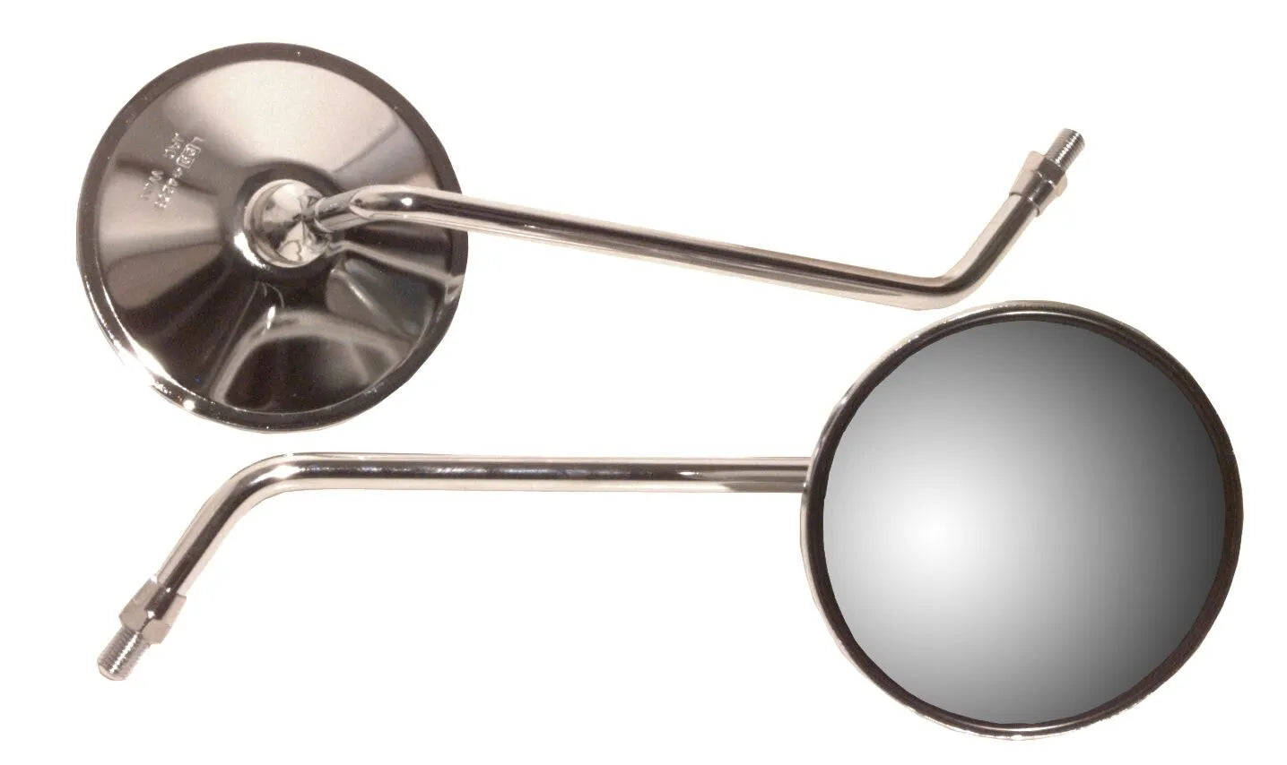 Emgo Replacement Mirror For Suzuki - Chrome, Round