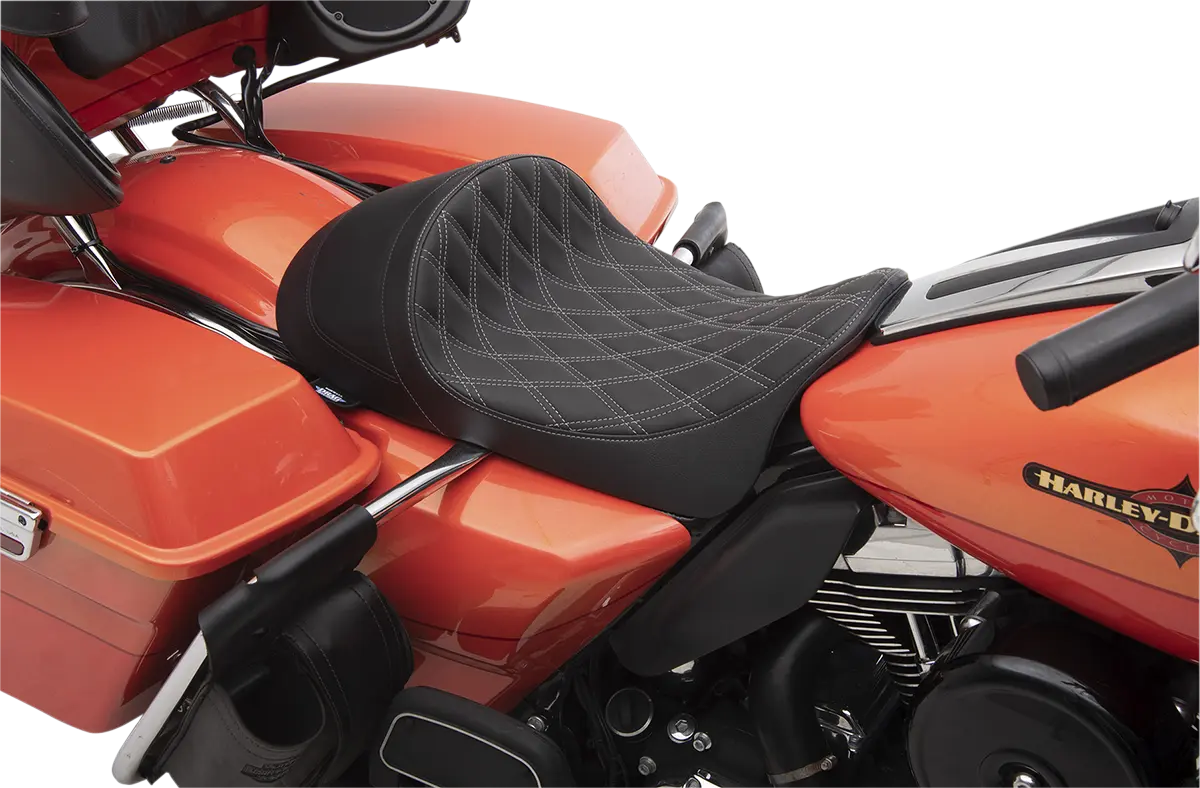 Drag Specialties Ez-on Forward Low Solo Seat - For Harley Davidson