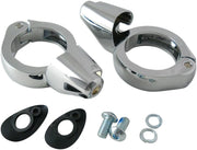 Drag Specialties Turn Signal Fork Clamps 49mm