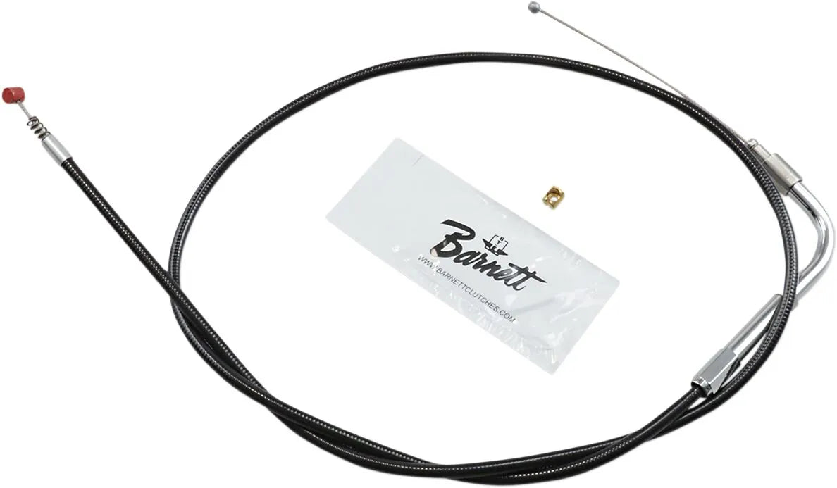 Barnett Black Vinyl Throttle/Idle Cable Standard for Harley Dyna