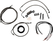 LA CHOPPERS Complete Midnight Braided Handlebar Cable Kit