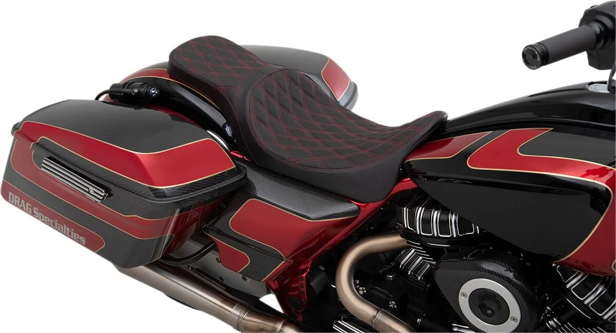 Drag Specialties Predator 2-up Seat - For Harley Davidson