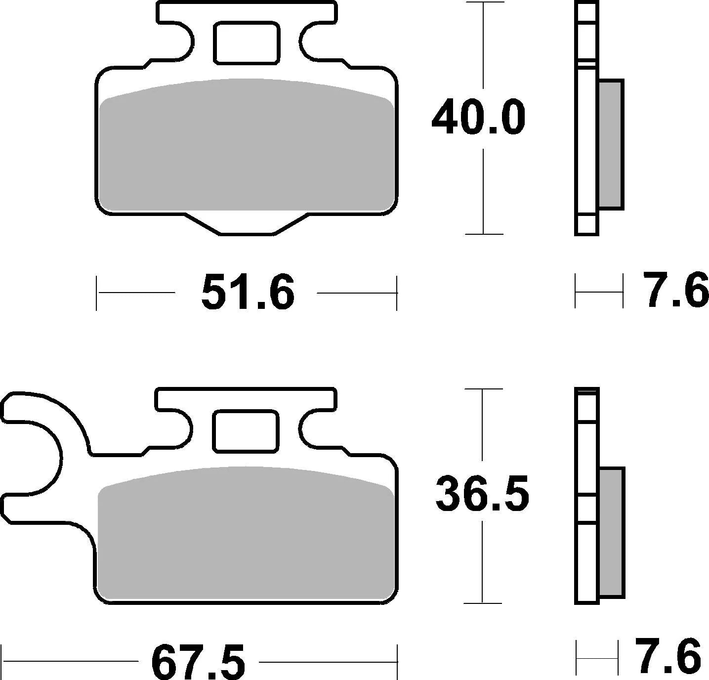 Sbs Rsi Klocki Hamulcowe - Wysokowydajny Spiekany Metal - Przód