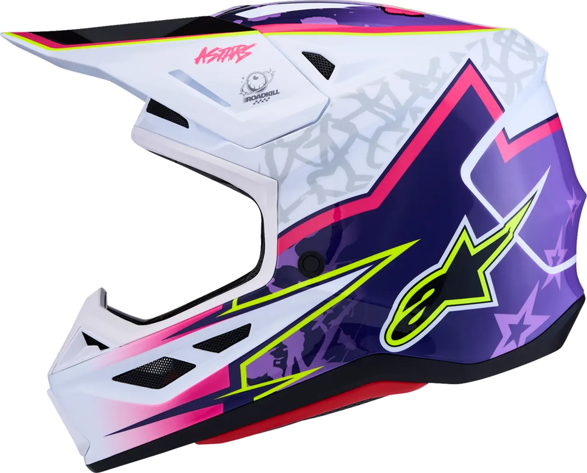 Alpinestars SM7 Blaster Helmet Purple/Pink/White