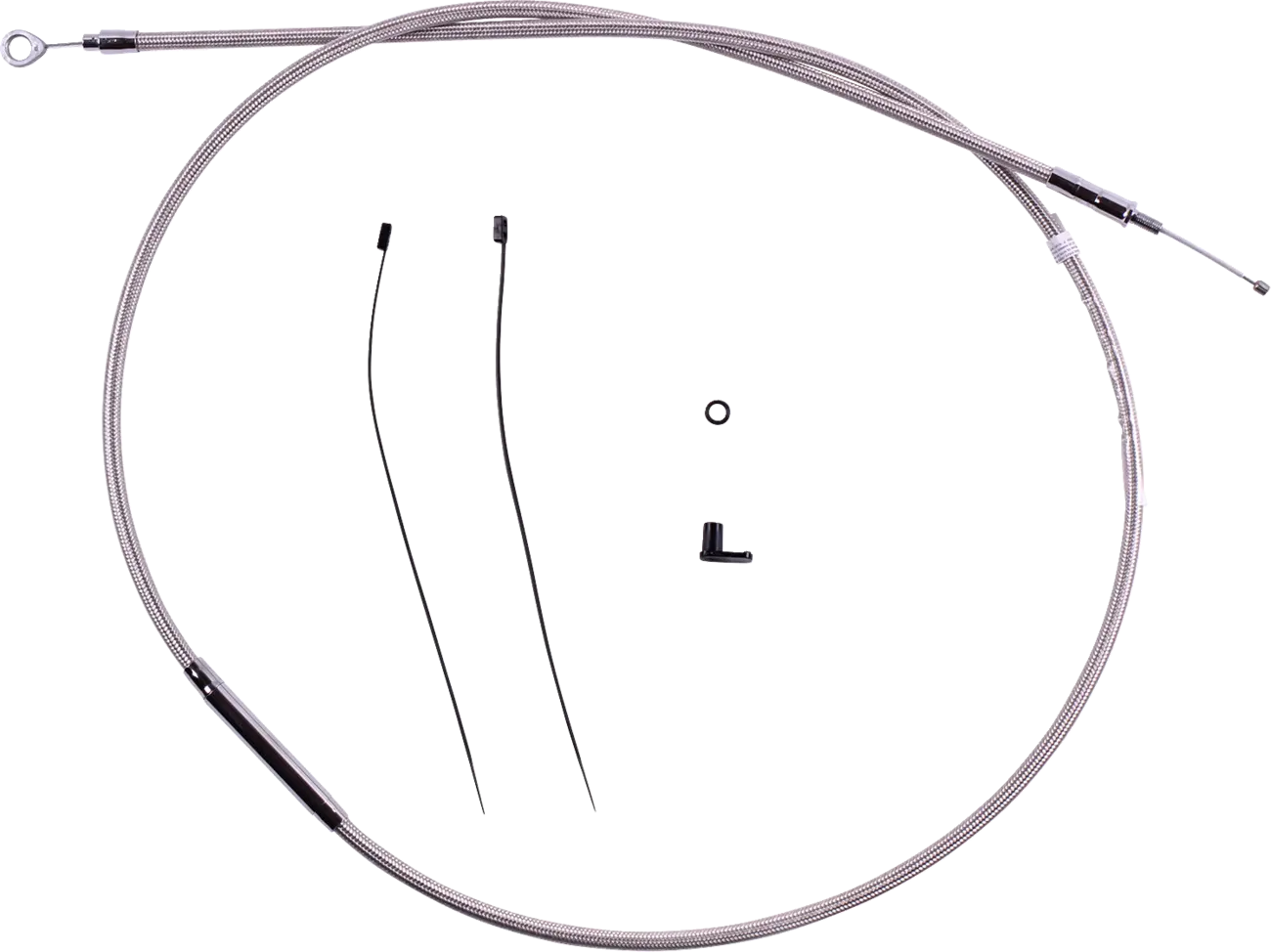 Magnum Shielding Polished Stainless Clutch Cable for Ape Hangers