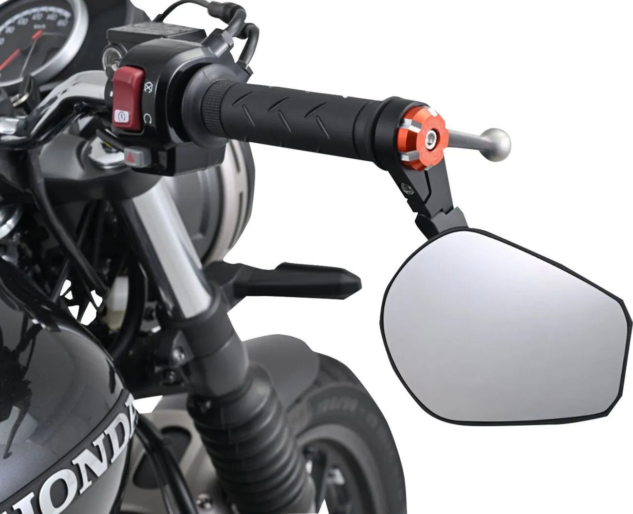 Daytona Handlebar End Weights - Orange Anodized Aluminum