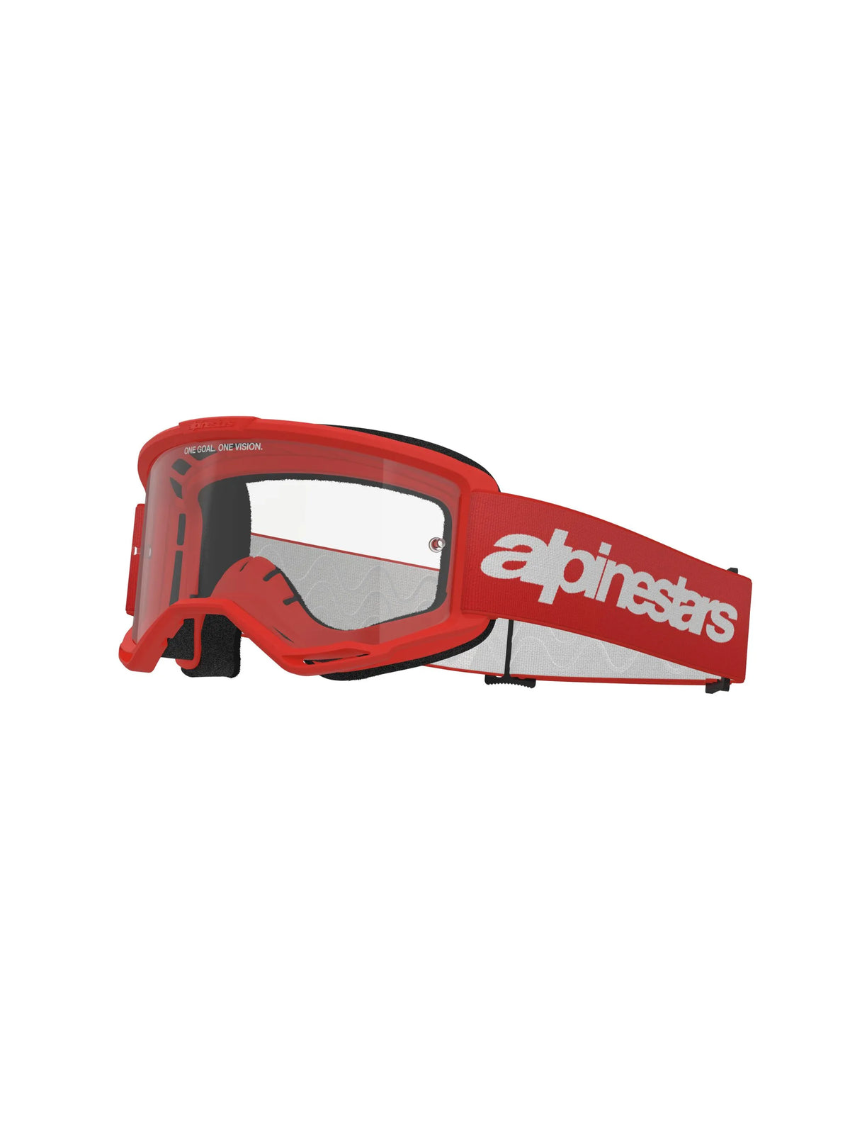 Alpinestars Vision 3 Wordmark Goggle Red Clear