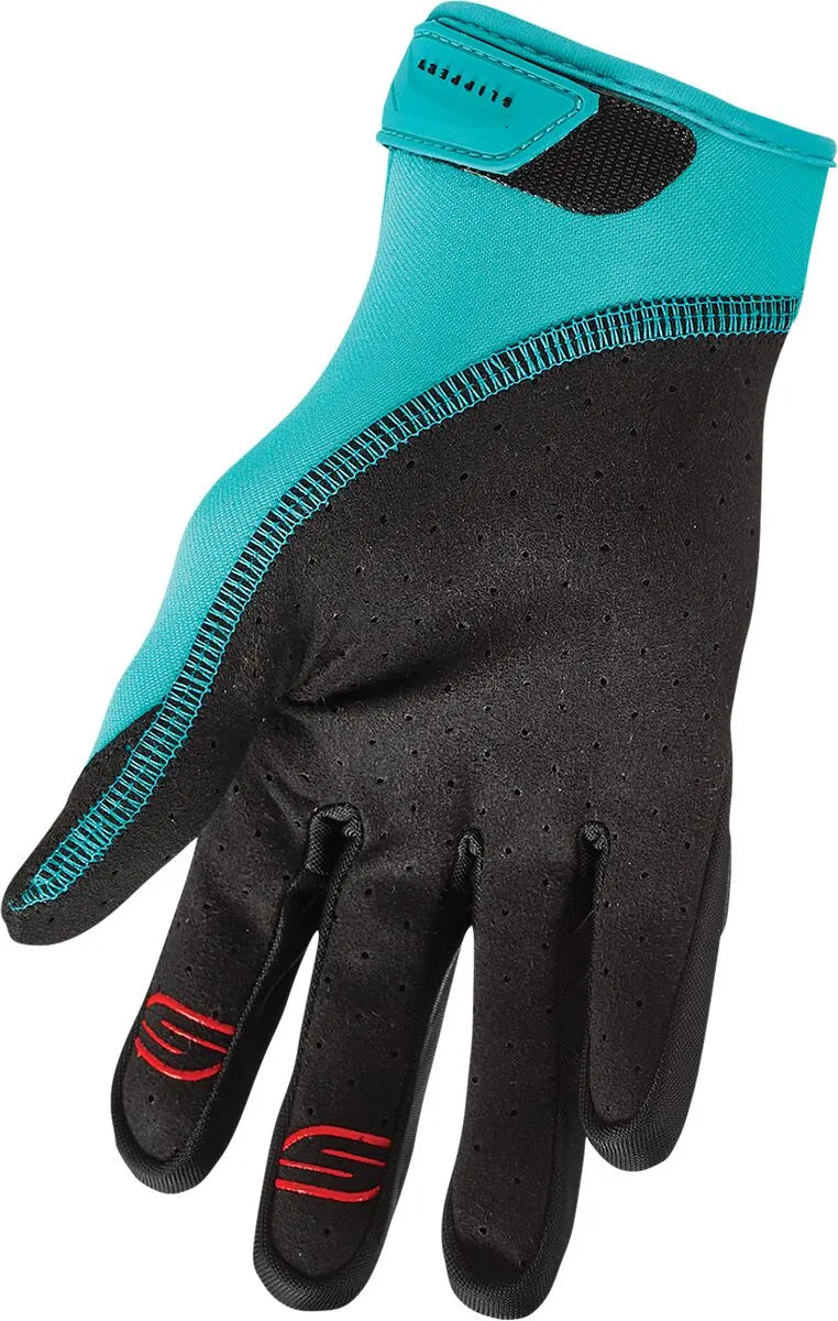 Slippery Circuit Gloves Black Aqua