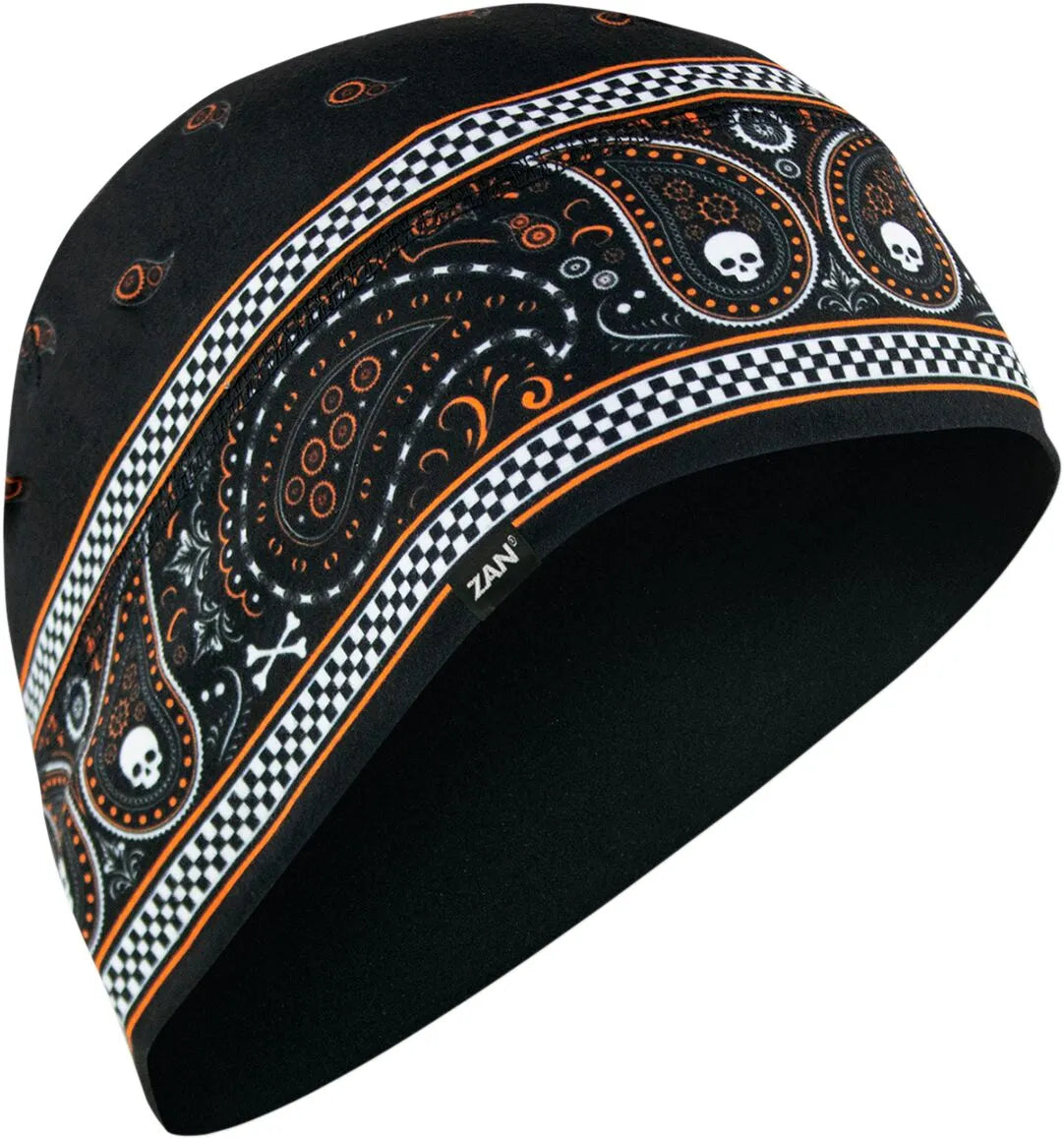 Zan Headgear SportFlex Bandana Beanie Black Orange