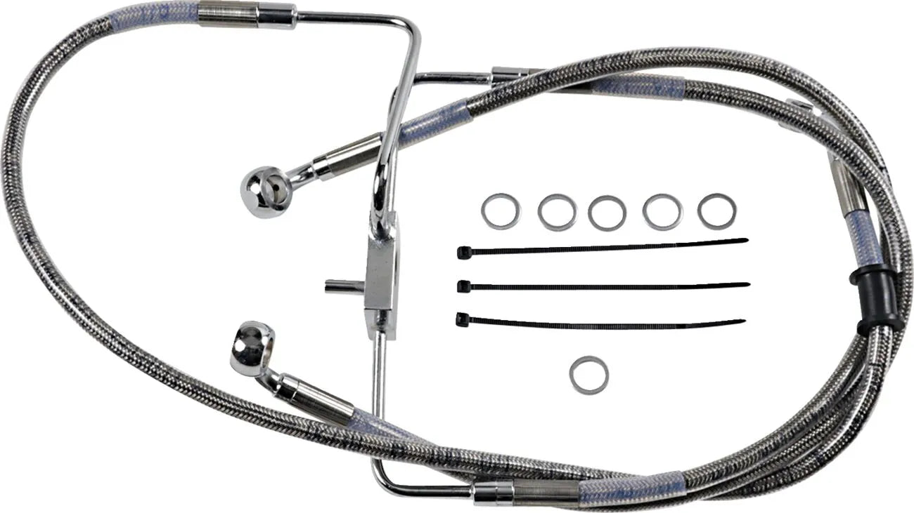 Drag Specialties Przedłużony Przewód Hamulcowy 39" Stal Nierdzewna Przód