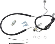 Drag Specialties Extended Black Vinyl Brake Line Kit
