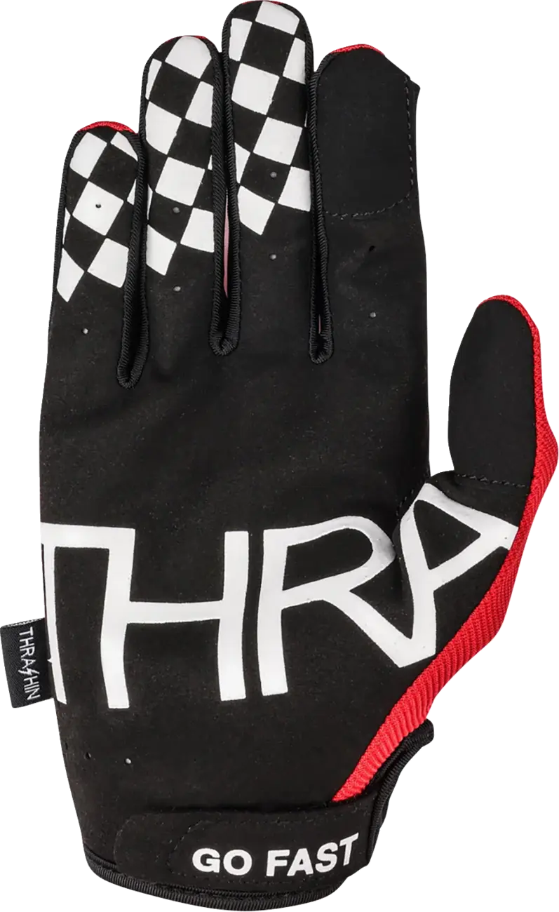 Thrashin Supply Co Go Fast Stealth Gloves Red