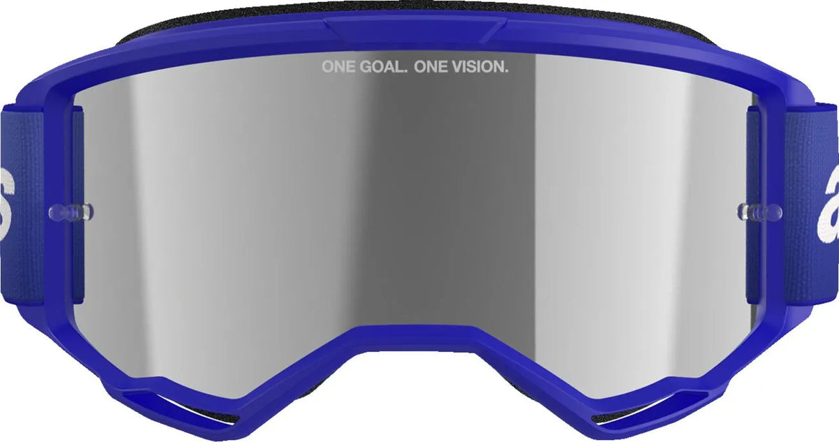 Alpinestars Vision 3 Wordmark Goggles Blue Mirror-Silver