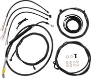 La Choppers Midnight Braided Handlebar Cable Kit for 15-17" Ape