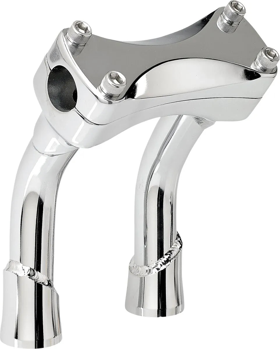 Biltwell Murdock O/S Pullback Risers - 6" Rise 2" Pullback - Chrome