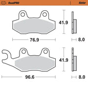 Moto-master Roadpro Sintered Metal Brake Pads - Front & Rear