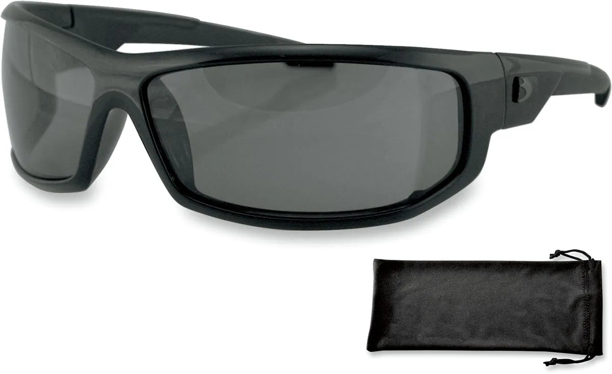 Bobster AXL Sunglasses Black with Clear Lens