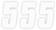 Factory Effex Number Stickers - White Number 5 (3 Pack)