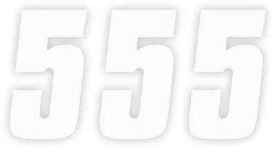 Factory Effex Number Stickers - White Number 5 (3 Pack)