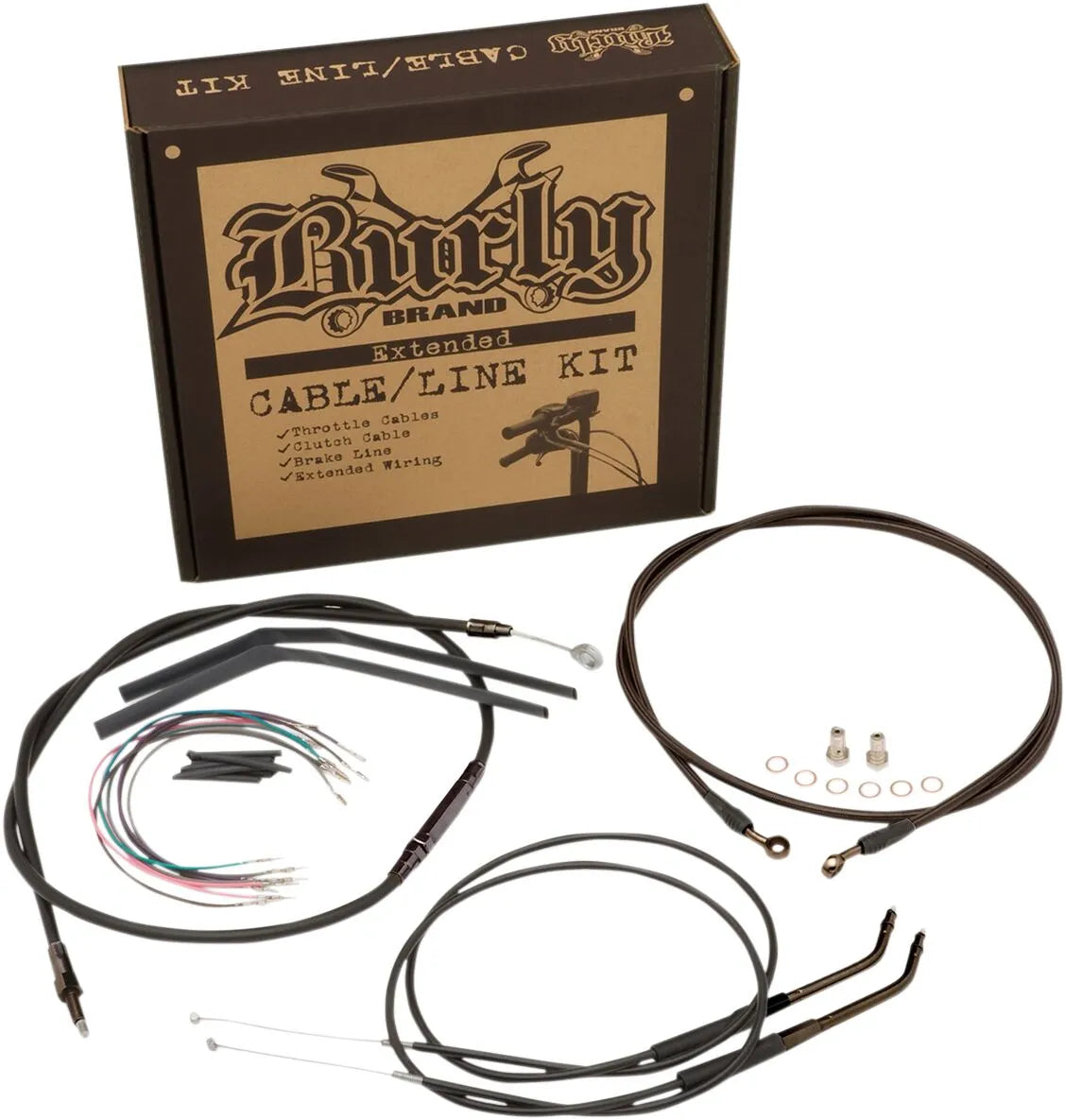 Burly Brand Jail Bar Cable Kit 14" for Harley Davidson Sportster