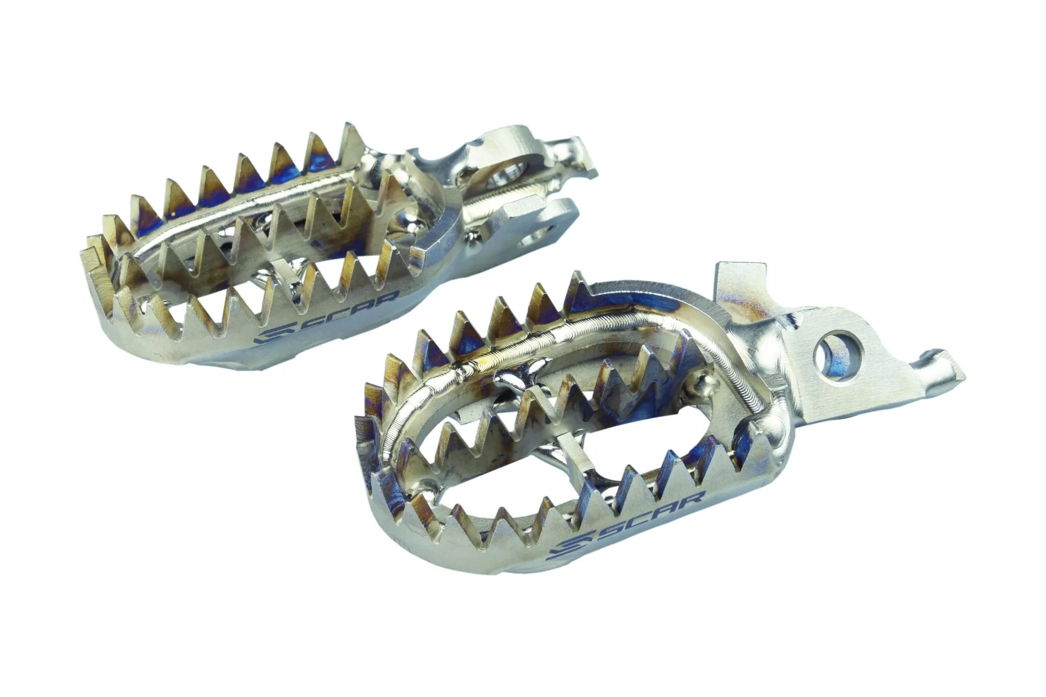 Scar Titanium Footpegs - Enhanced Grip & Lightweight