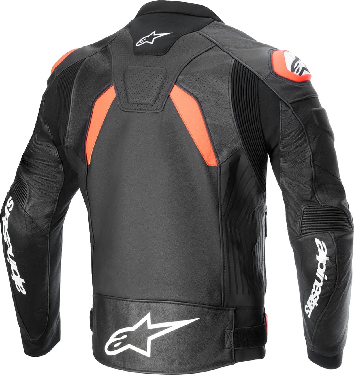 Alpinestars Gp Plus R V4 Airflow Leather Jacket - Black/White/Red Fluo