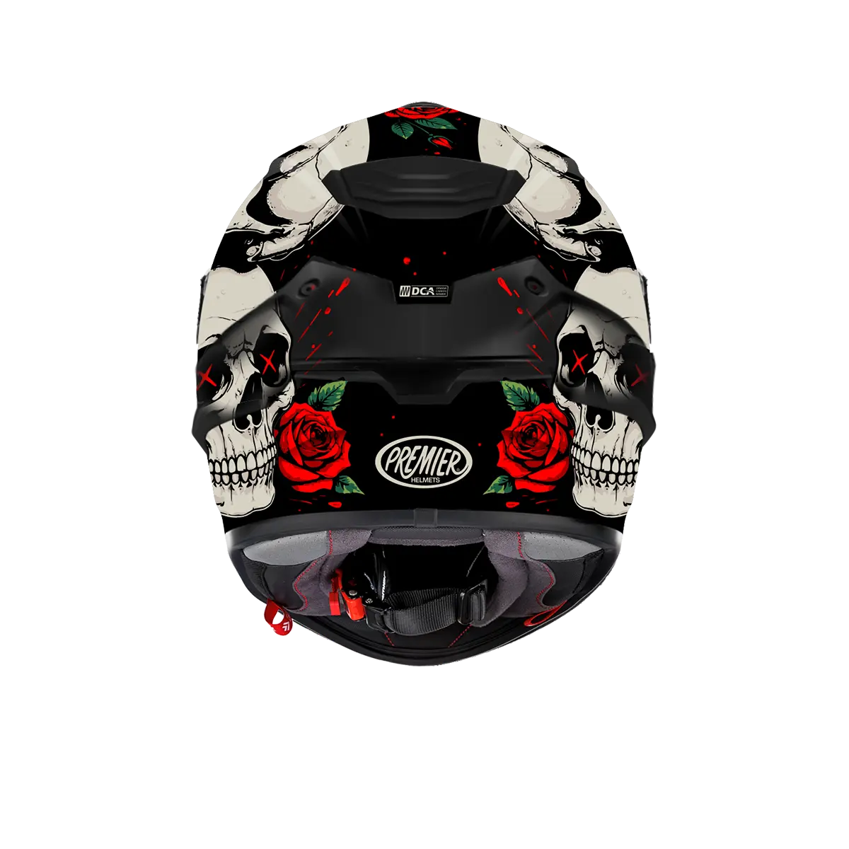 Premier Helmets Monza Ro Full Face Helmet - Black/red/white