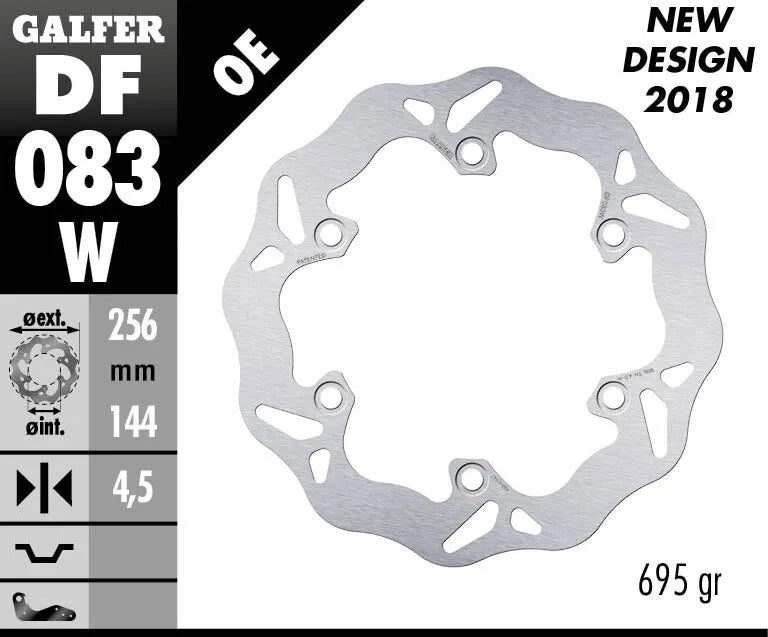Galfer Wave Brake Rotor For Motorcycle - 256 Mm - Front