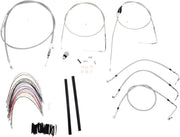 BURLY BRAND Complete Stainless Braided Cable/Brake Line Kit for