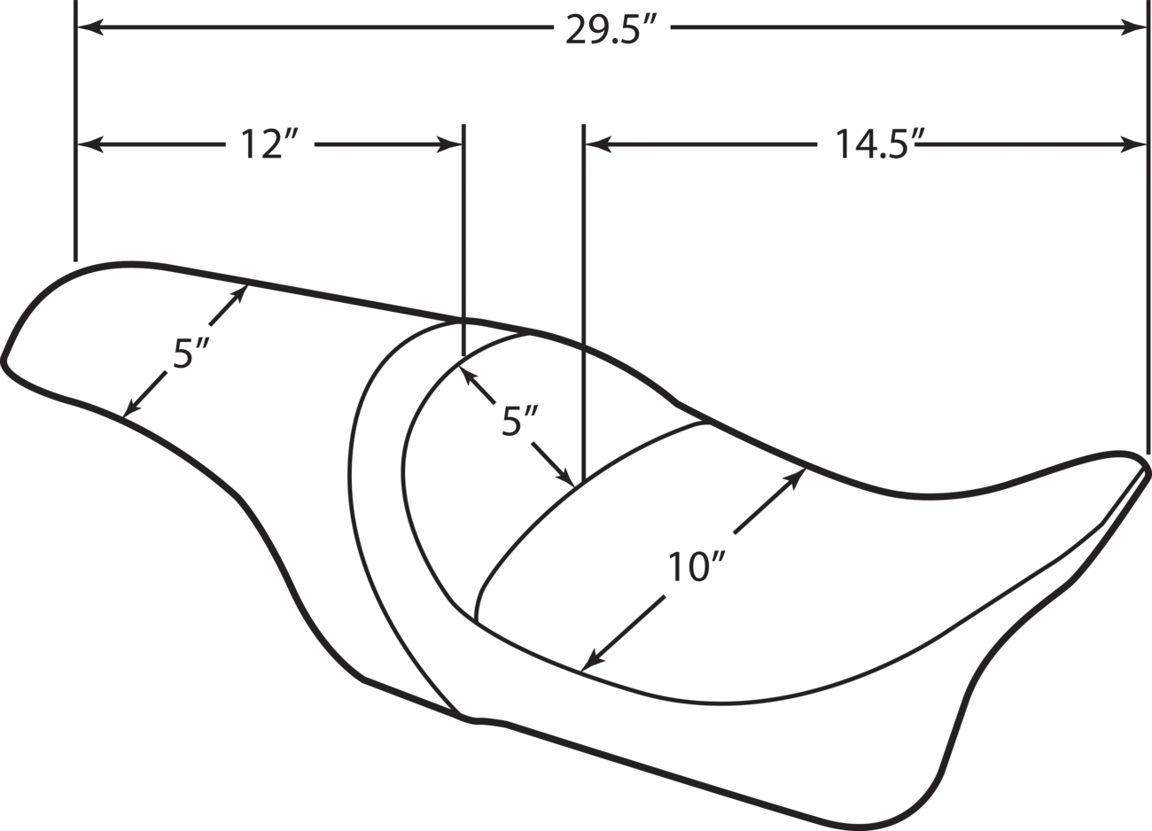 Drag Specialties Predator Seat - Black - For Harley Davidson
