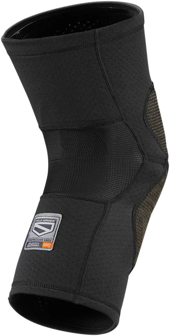 Icon Field Armor Compression Knee Guards Black