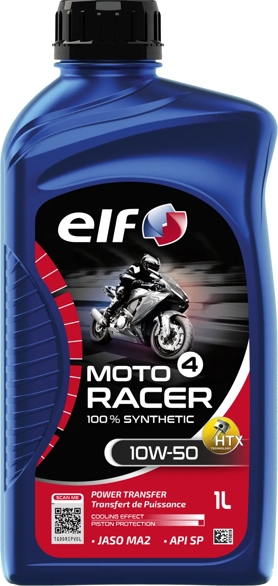 ELF Moto 4 Racer 10W-50 Synthetic Engine Oil 1 liter