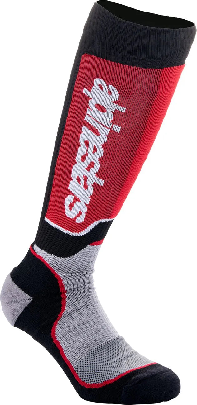 Alpinestars MX Plus Socks Black Red Gray