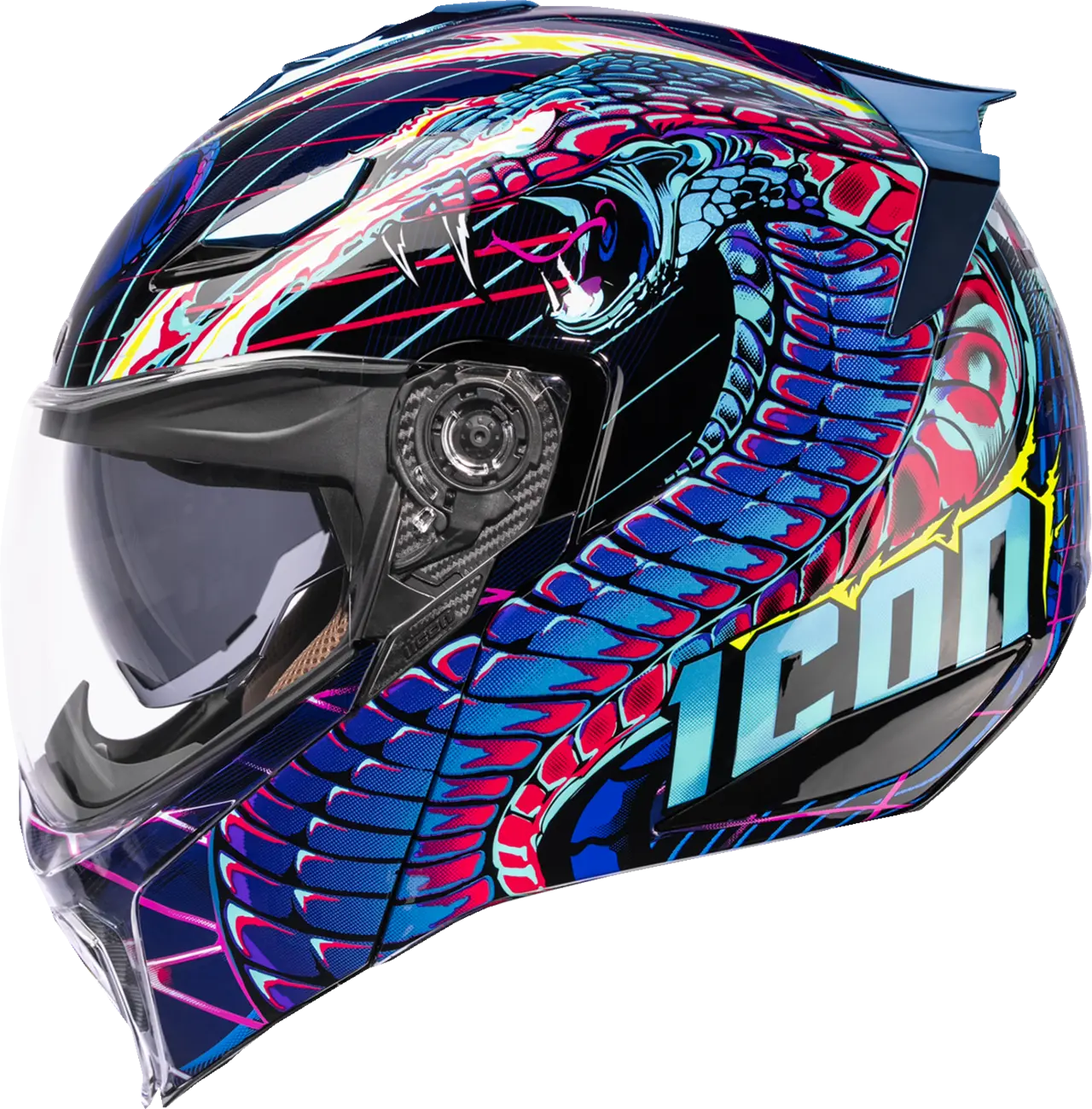 ICON Threshold Synthwave Lazer Cobra Modular Helmet