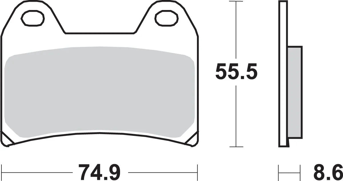 Sbs Hf Street Ceramic Organic Brake Pads - Front
