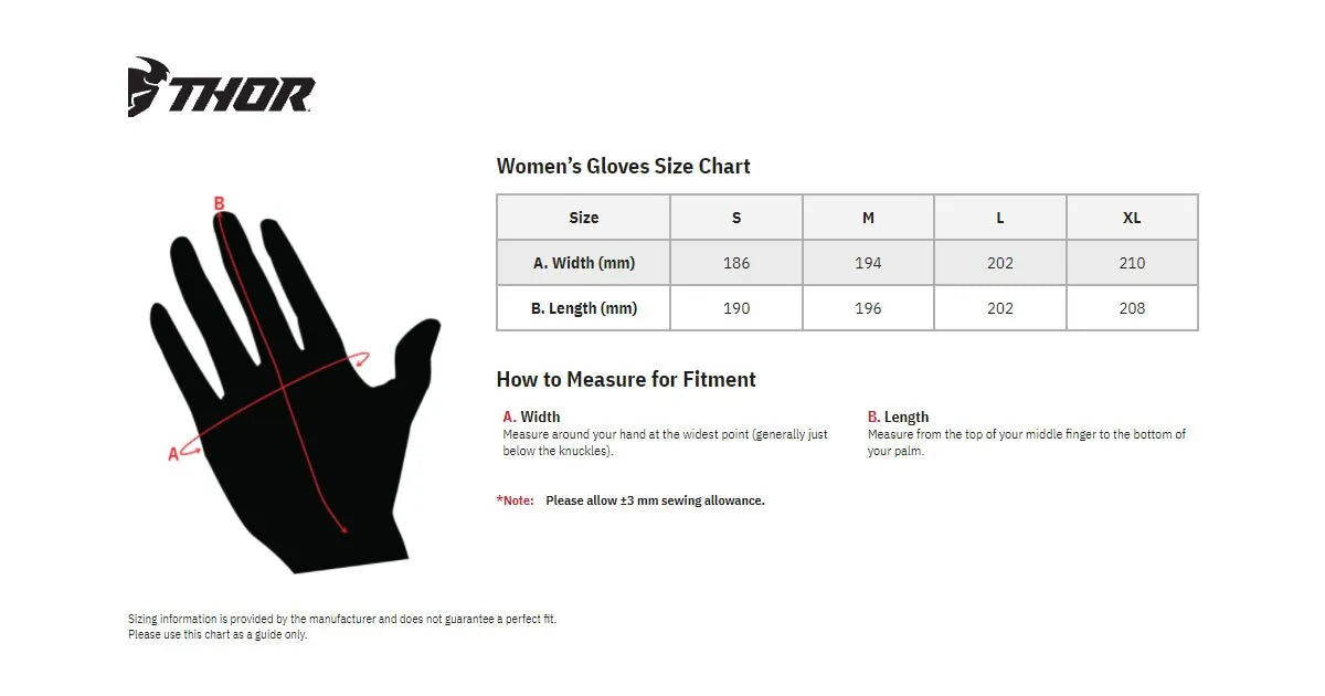 Thor Women's Sector Gloves - Black/Gray