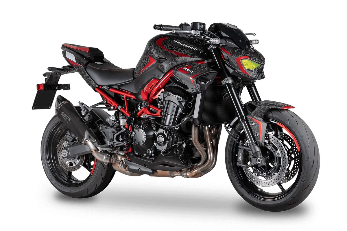 Spark KONIX EVO ECE Slip-On Muffler Black for Kawasaki Z900