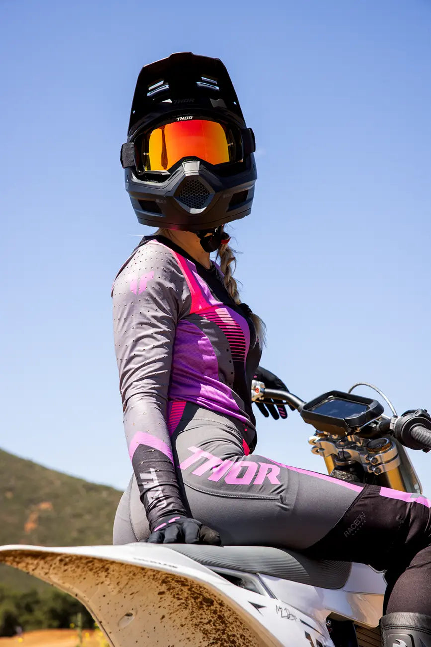 Thor Women's Sportmode Velocity Pants - Black/Dark Gray/Pink/Purple