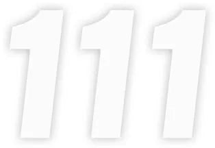 Factory Effex Number Stickers - White 4" (10 Cm) - 3 Pack