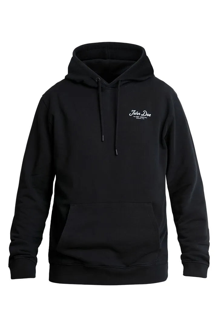 John Doe JD Lettering Hoodie Black