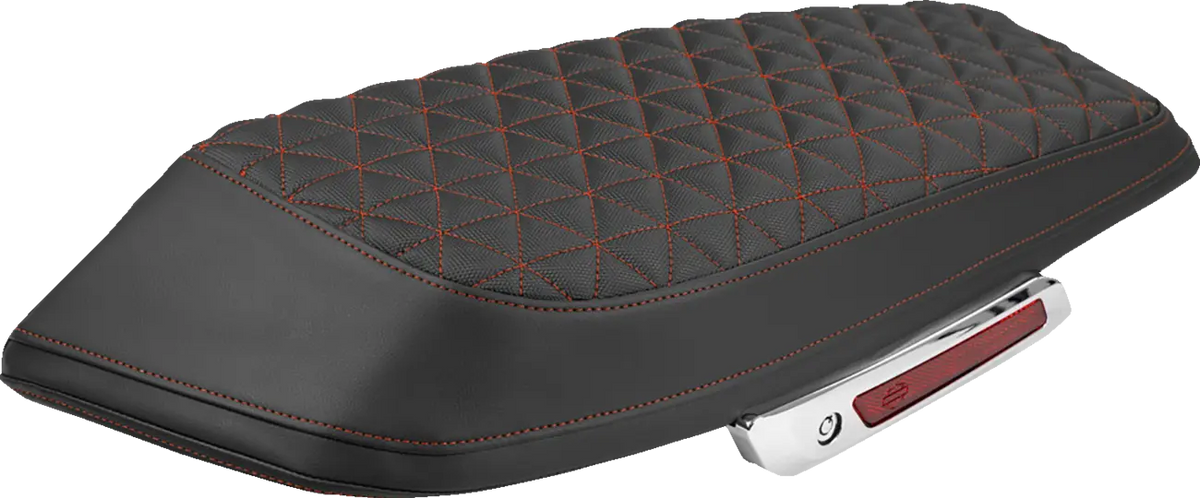 Saddlemen Tri-Gripper Saddlebag Lid Covers Black Red Stitch