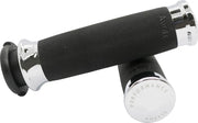 Slyfox Chrome Motorcycle Grips - 1" Handlebar