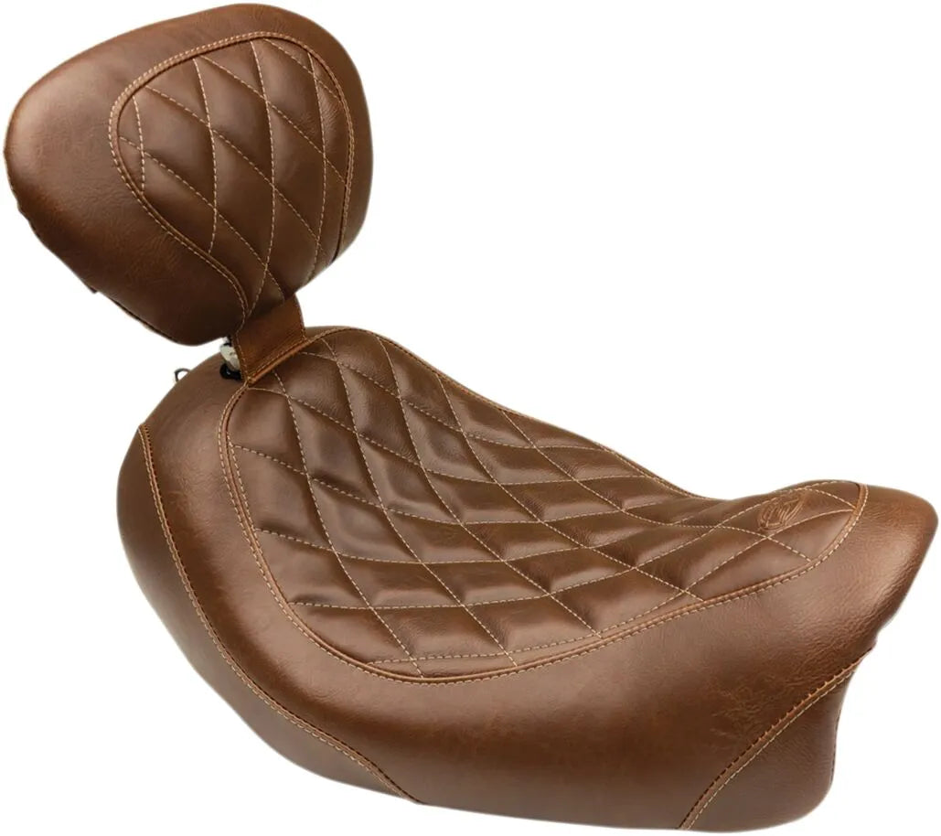 Mustang Wide Tripper Solo Seat - For Harley Davidson