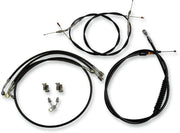 LA CHOPPERS Standard Black Vinyl Handlebar Cable Kit for Ape