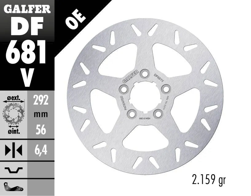 Galfer Fixed Round Brake Rotor For Superior Braking - Rear